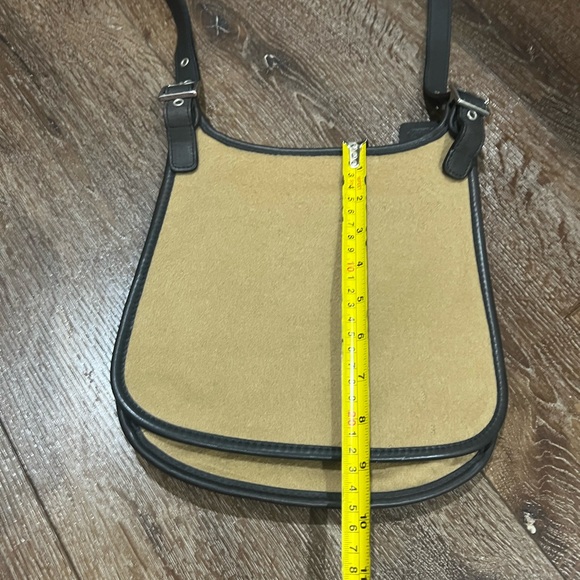 Coach wool crossbody bag tan and black - Picture 6 of 11